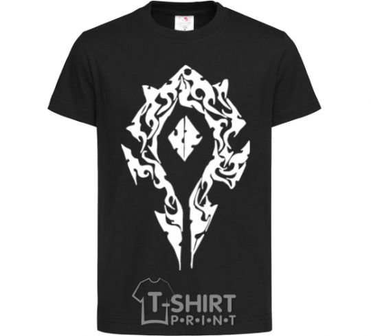 Kids T-shirt World of Warcraft sign black фото