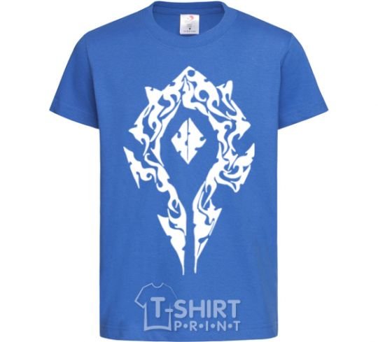 Kids T-shirt World of Warcraft sign royal-blue фото