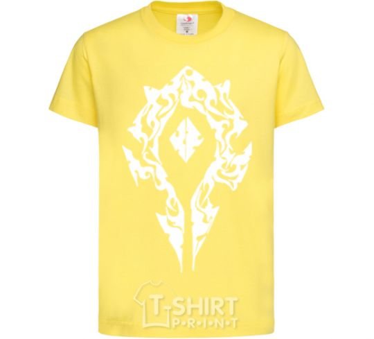 Kids T-shirt World of Warcraft sign cornsilk фото