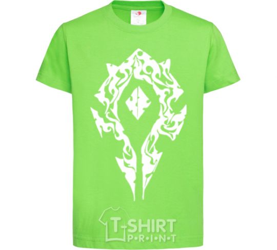 Kids T-shirt World of Warcraft sign orchid-green фото