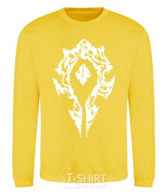 Sweatshirt World of Warcraft sign yellow фото