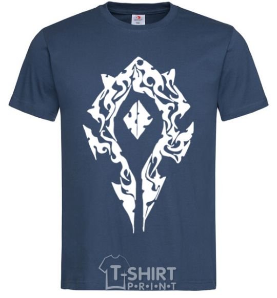 Men's T-Shirt World of Warcraft sign navy-blue фото