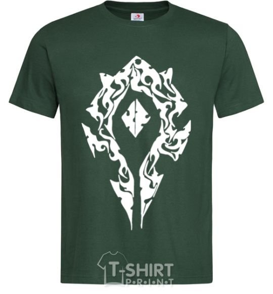 Men's T-Shirt World of Warcraft sign bottle-green фото