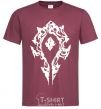 Men's T-Shirt World of Warcraft sign burgundy фото