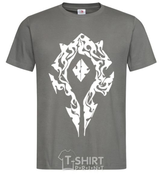 Men's T-Shirt World of Warcraft sign dark-grey фото