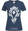 Women's T-shirt World of Warcraft sign navy-blue фото