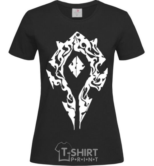 Women's T-shirt World of Warcraft sign black фото