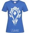 Women's T-shirt World of Warcraft sign royal-blue фото