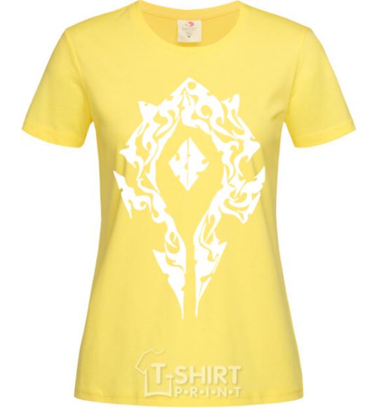 Women's T-shirt World of Warcraft sign cornsilk фото