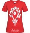 Women's T-shirt World of Warcraft sign red фото