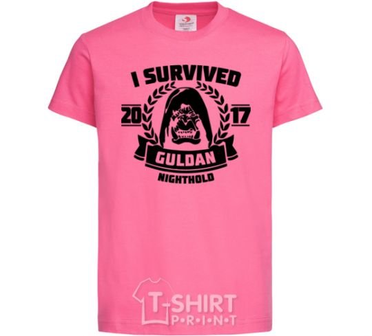 Kids T-shirt I survived Guldan heliconia фото