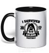 Mug with a colored handle I survived Guldan black фото