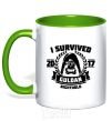 Mug with a colored handle I survived Guldan kelly-green фото