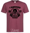 Men's T-Shirt I survived Guldan burgundy фото