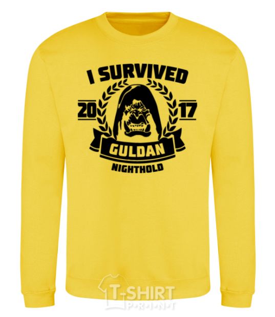 Sweatshirt I survived Guldan yellow фото