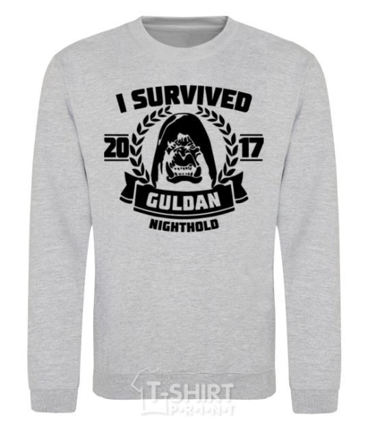 Sweatshirt I survived Guldan sport-grey фото