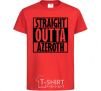 Kids T-shirt Straight outta azeroth red фото