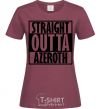 Женская футболка Straight outta azeroth Бордовый фото