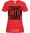 Женская футболка Straight outta azeroth Красный фото