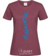 Women's T-shirt Frostmourne Runes burgundy фото