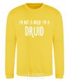 Sweatshirt I am not a nerd i am druid yellow фото