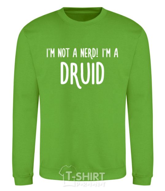 Sweatshirt I am not a nerd i am druid orchid-green фото