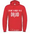 Men`s hoodie I am not a nerd i am druid bright-red фото