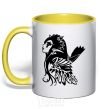 Mug with a colored handle Warcraft Elf yellow фото