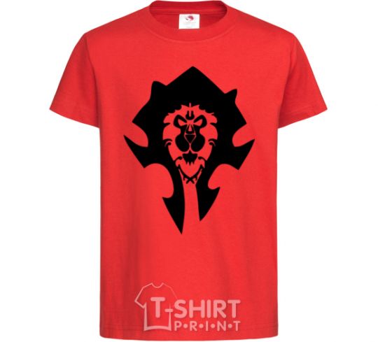 Детская футболка The Bifactional Warcraft Symbol Красный фото