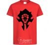 Kids T-shirt The Bifactional Warcraft Symbol red фото