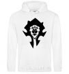 Men`s hoodie The Bifactional Warcraft Symbol White фото