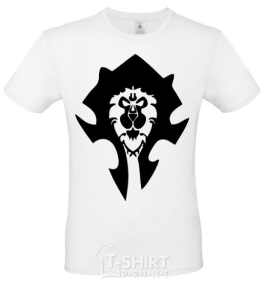 Men's T-Shirt The Bifactional Warcraft Symbol White фото