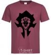 Men's T-Shirt The Bifactional Warcraft Symbol burgundy фото