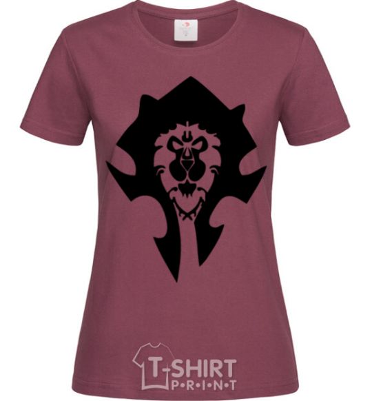 Women's T-shirt The Bifactional Warcraft Symbol burgundy фото