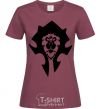 Women's T-shirt The Bifactional Warcraft Symbol burgundy фото