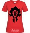 Women's T-shirt The Bifactional Warcraft Symbol red фото