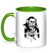 Mug with a colored handle Durotan kelly-green фото
