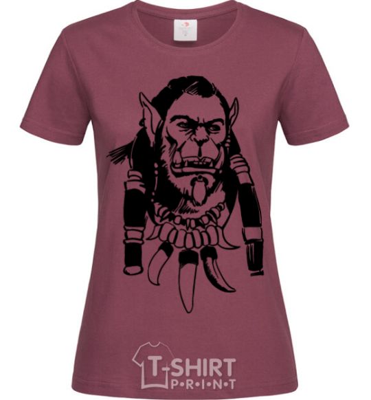 Women's T-shirt Durotan burgundy фото