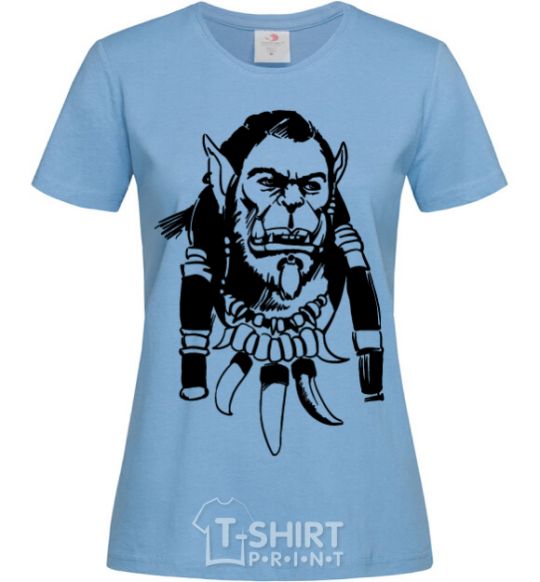 Women's T-shirt Durotan sky-blue фото