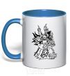 Mug with a colored handle Guldan royal-blue фото