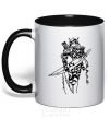 Mug with a colored handle Windrunner black фото