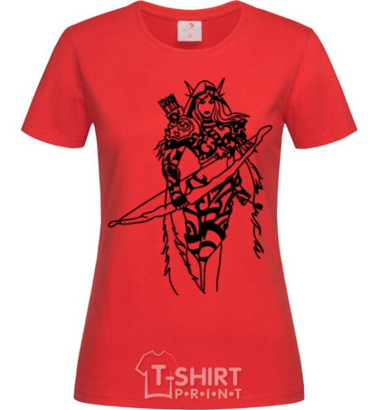 Women's T-shirt Windrunner red фото