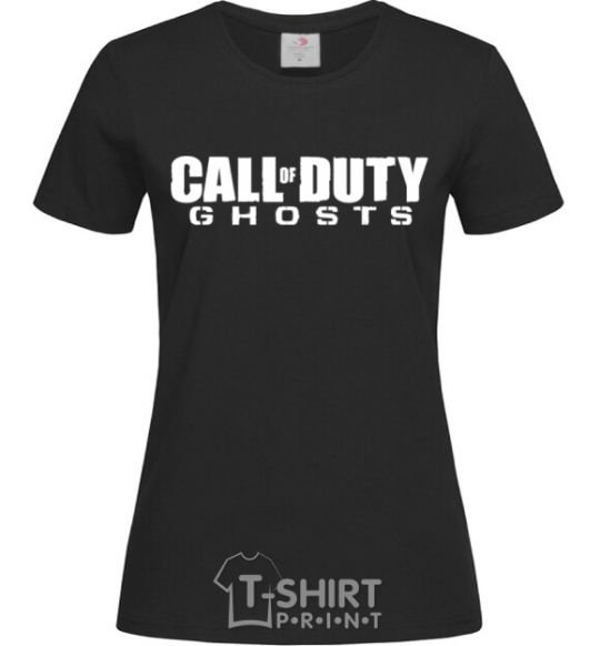 Women's T-shirt Call of Duty ghosts black фото