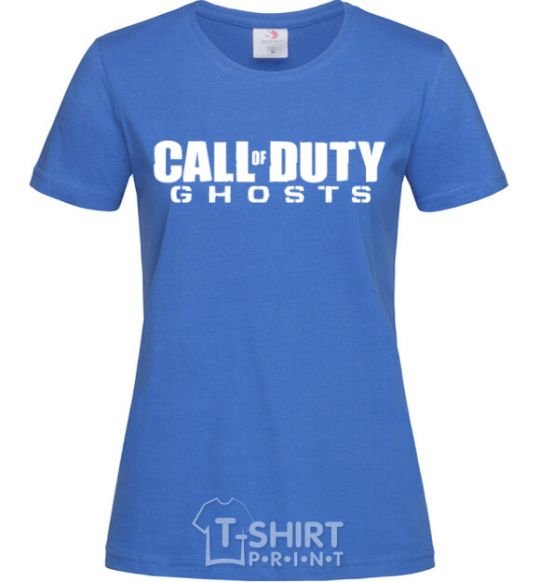Women's T-shirt Call of Duty ghosts royal-blue фото