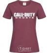 Women's T-shirt Call of Duty ghosts burgundy фото