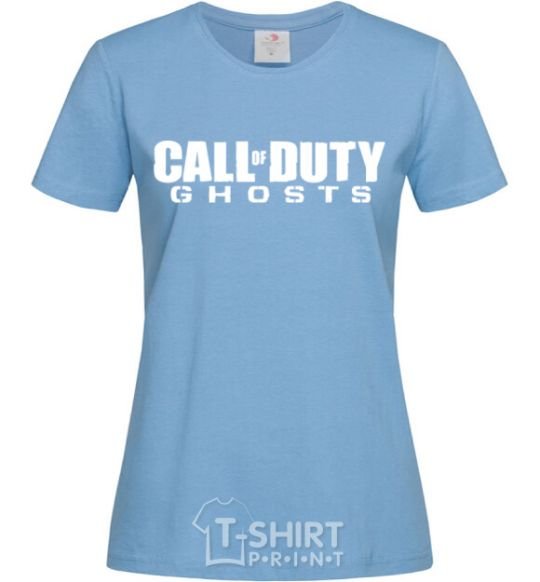 Women's T-shirt Call of Duty ghosts sky-blue фото