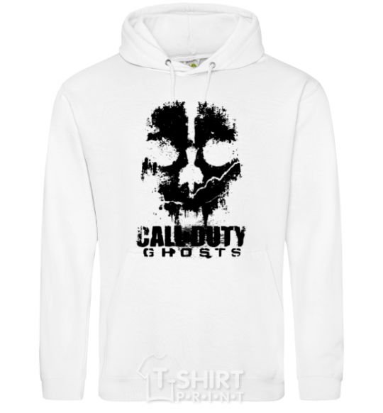 Мужская толстовка (худи) Call of Duty ghosts with skull Белый фото