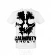 Мужская футболка Call of Duty ghosts with skull Белый фото