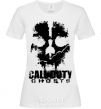 Женская футболка Call of Duty ghosts with skull Белый фото