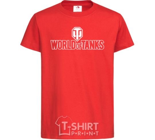 Kids T-shirt World of Tanks logo red фото